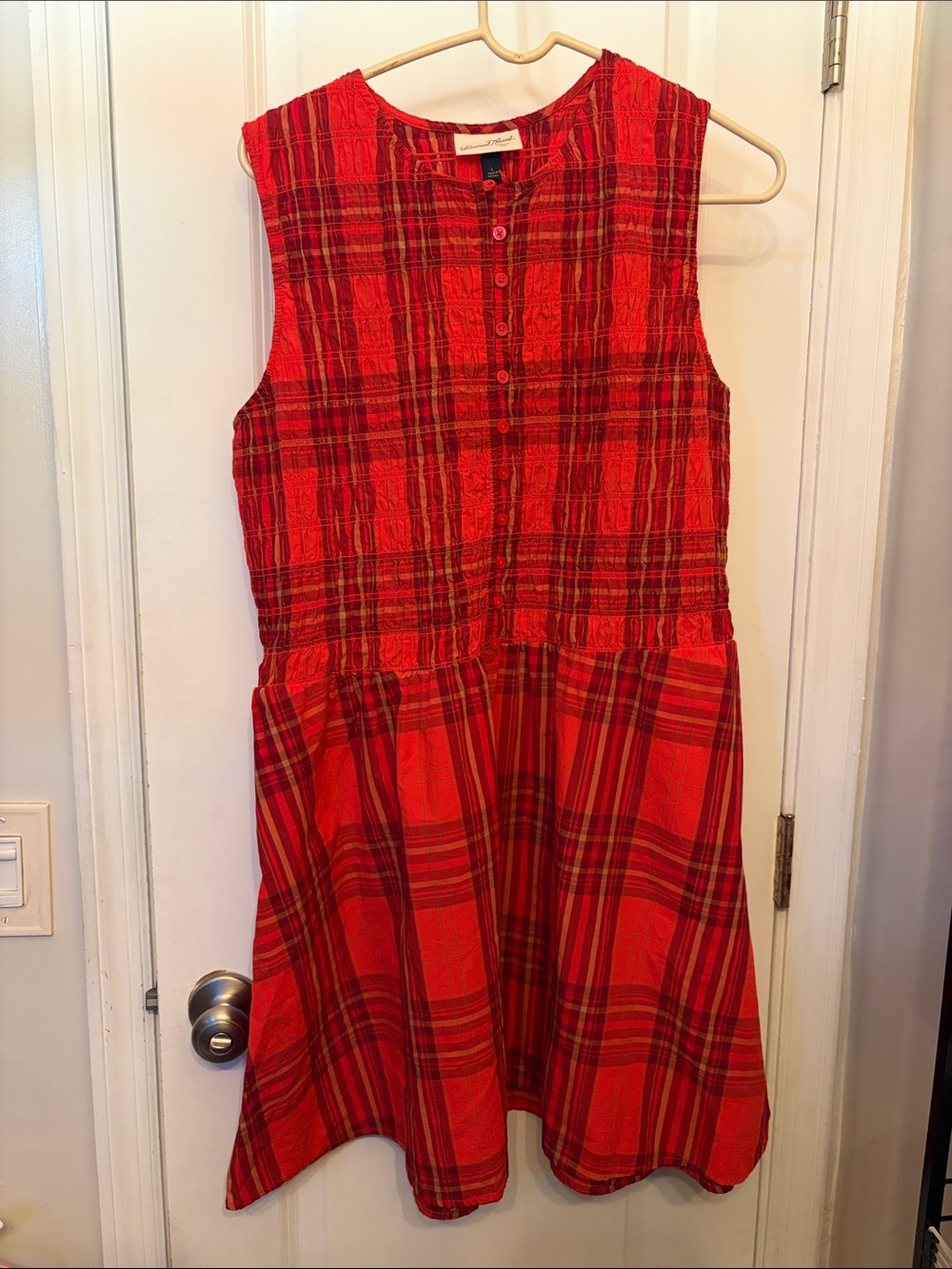 Universal Thread Red Plaid Sleeveless Dress
